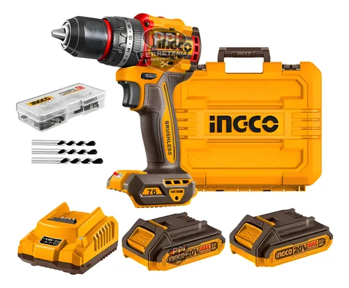 Atornillador 2 baterias cargador y valija INGCO profesional