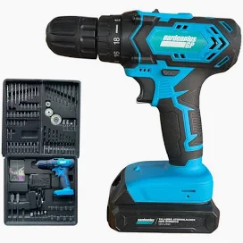 Taladro atornillador garden plus lusqtoff en valija con accesorios