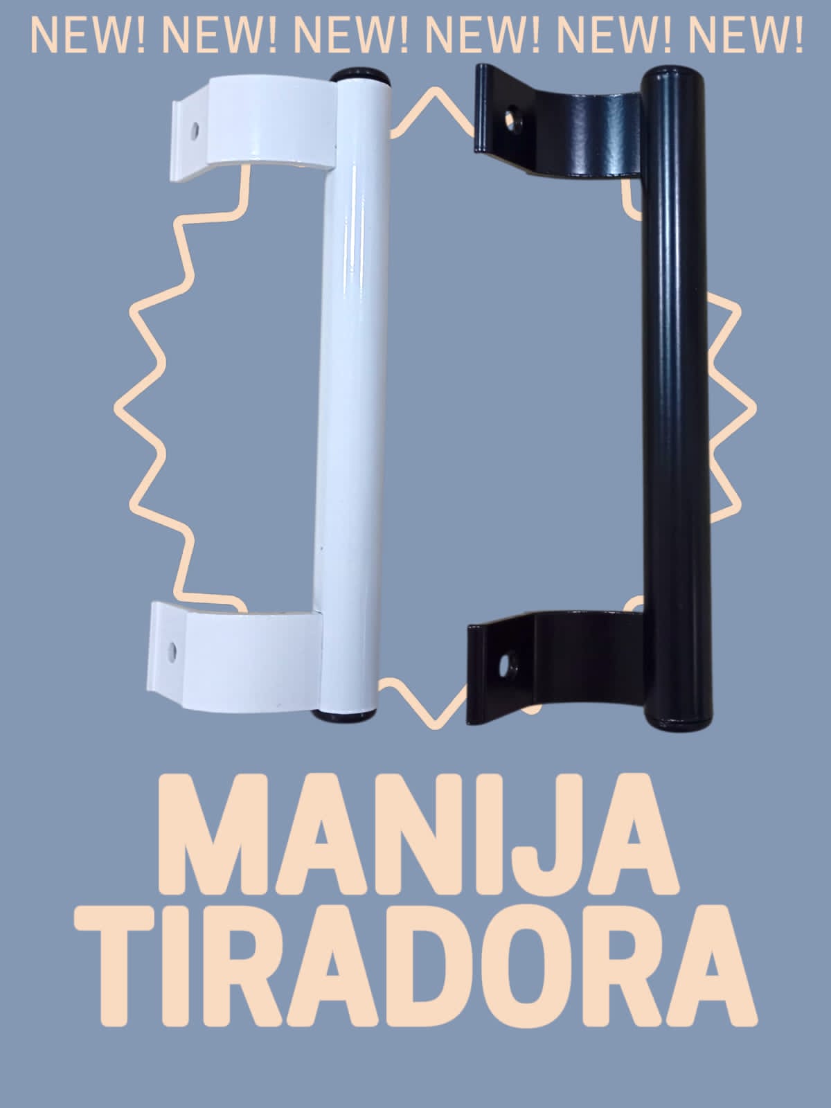 Manija tirador metal negro o blanco