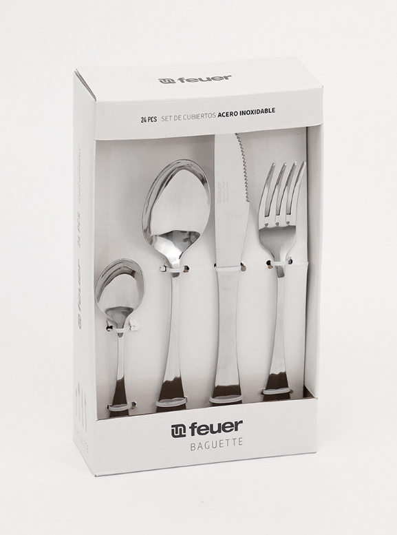 Set cubierto x24 plateado 