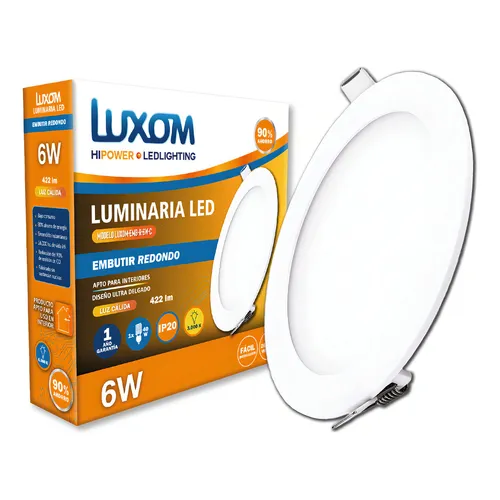 Plafon 18W Embutir cuadrado LUZ CALIDA Luxom