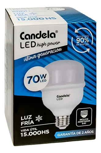 Lampara alta potencia 70W candela