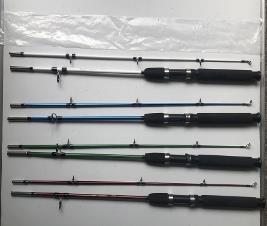 CAÑA 1,8 + reel y funda pesca