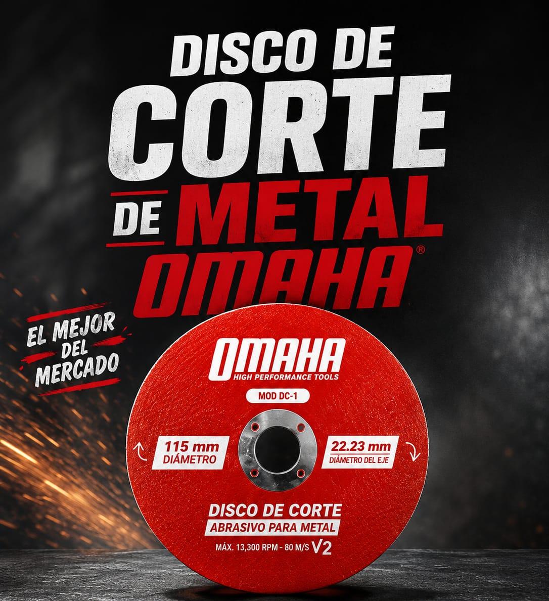 Disco de corte OMAHA 115mm x 1.0