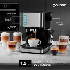 Cafetera expreso con vaporizador souno