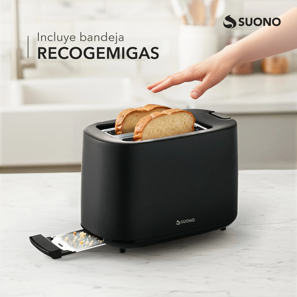 Tostadora dos panes souno negra