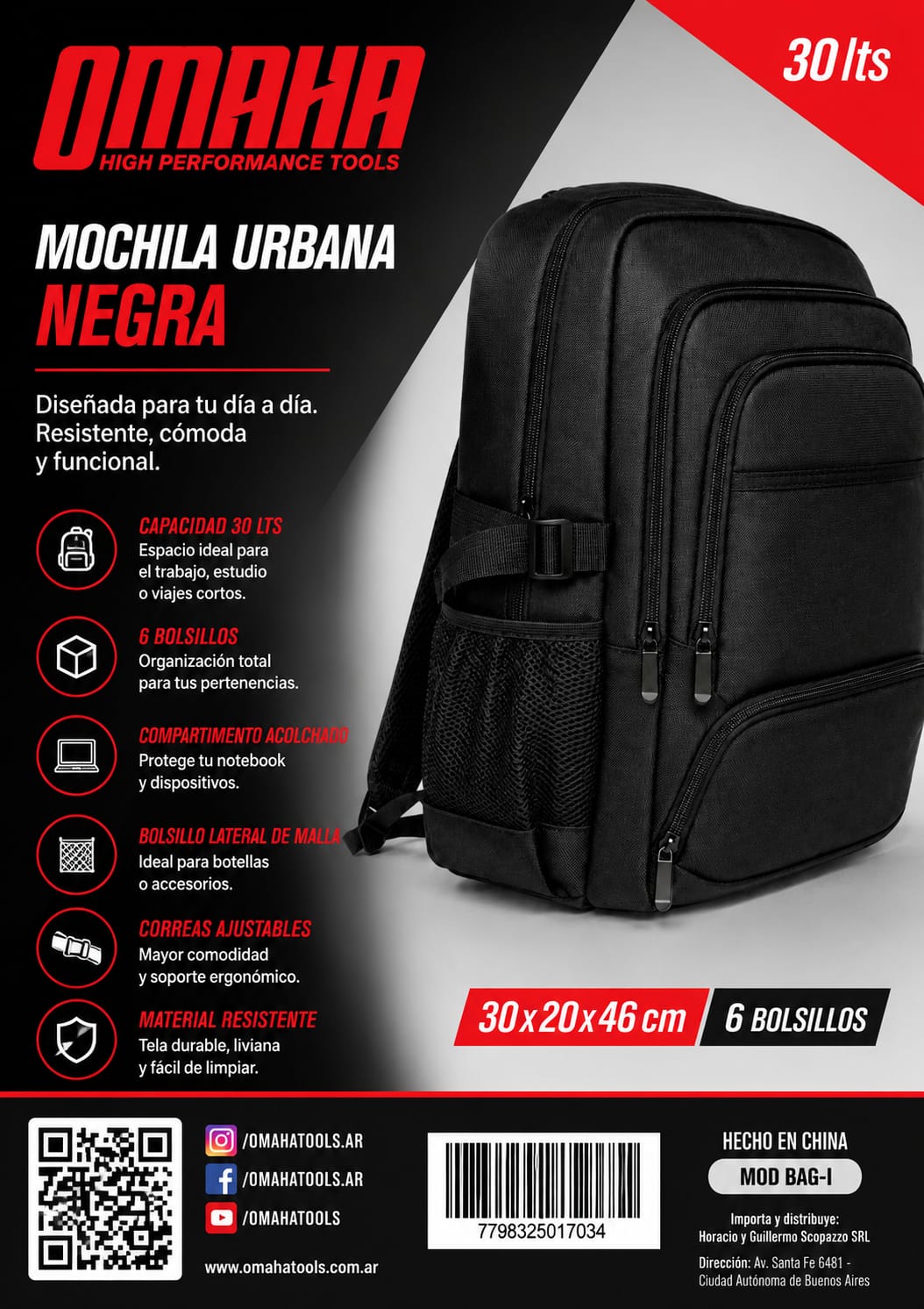 Mochila urbana Omaha