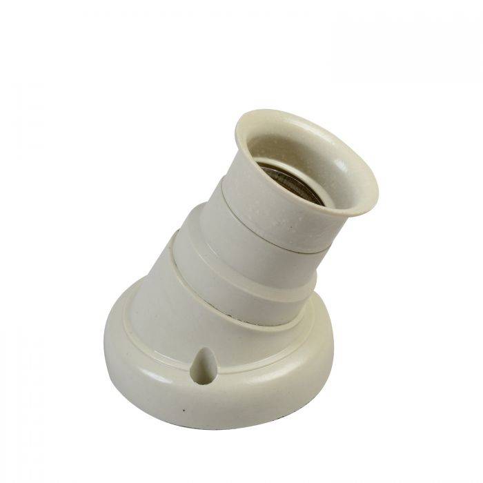 Portalamparas curvo blanco sin stock 