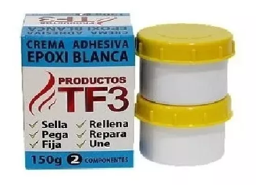 Crema adhesiva epoxi blanca 150g TF3