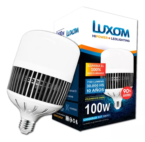 Lampara alta potencia 100w Luxom con disipador de calor 