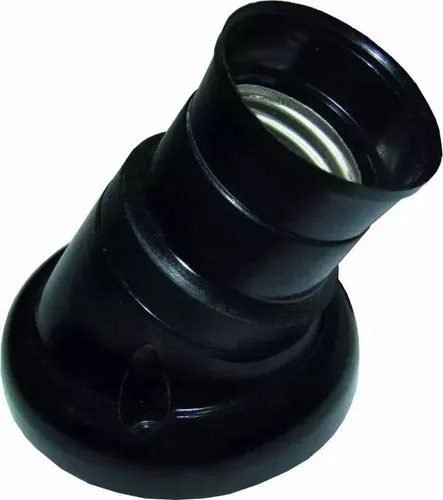 Portalampara curvo negro