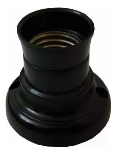 Portalampara recto negro