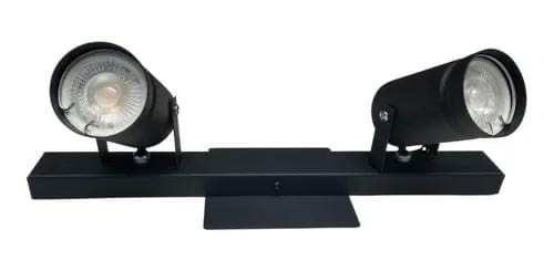 Spot riel dicroica 34cm negro cod2101-1 iluminacion